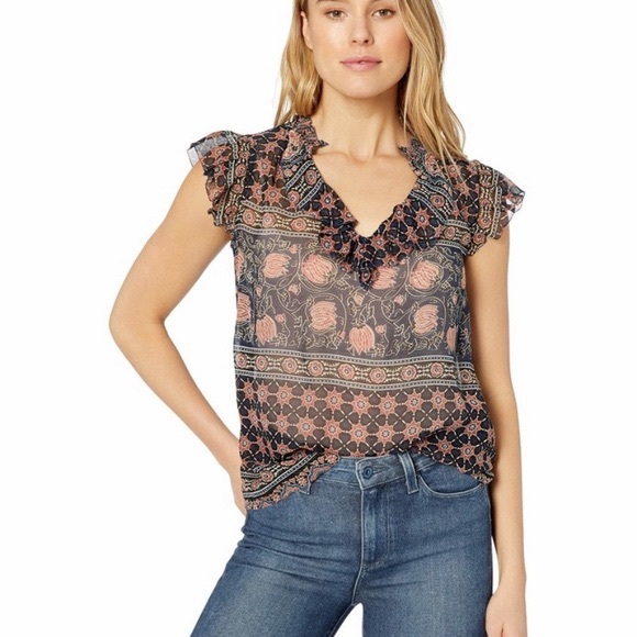 Velvet by Graham and Spencer Sheer Top Pattern S - Picture 2 of 10